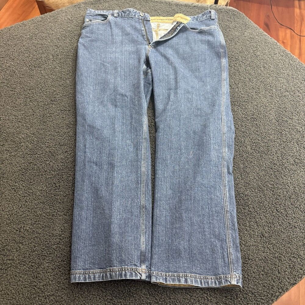 Duluth Trading Co Flex Ballroom Denim Jean Blue Cotton Solid Men's 44X32